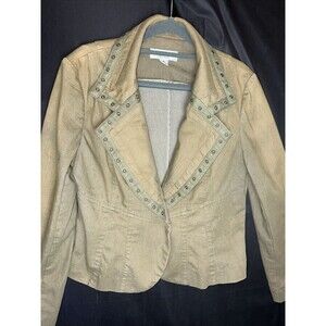 Lena Gabrielle Blazer Jacket Womens Size 10 Military Style One Button Lined